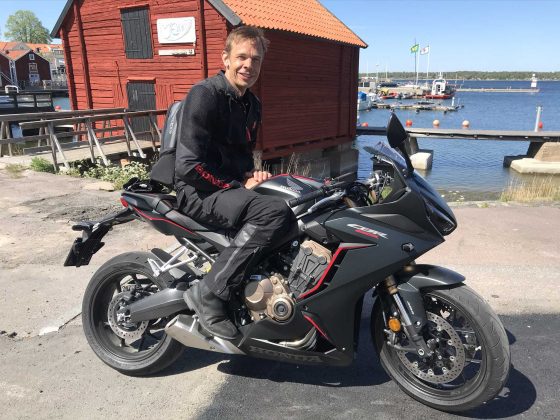 Niklas Lindell på Motorcykel
